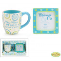 "New Mom Need Coffee" Gift Set with Coffee Mug And Photo Frame Boy