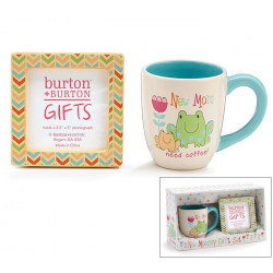 "New Mom Need Coffee" Gift Set with Coffee Mug And Photo Frame 